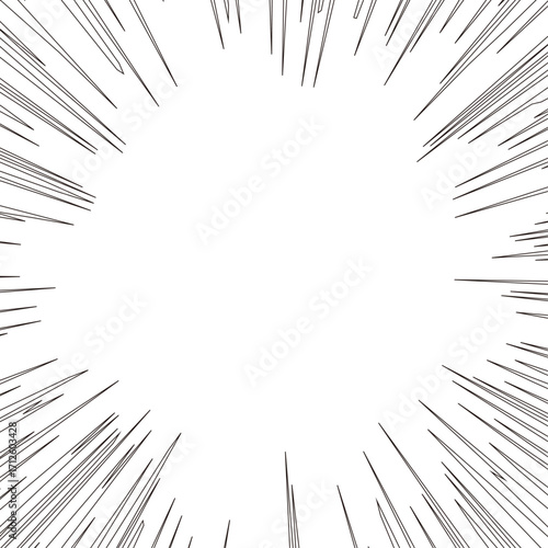 正方形の透過集中線