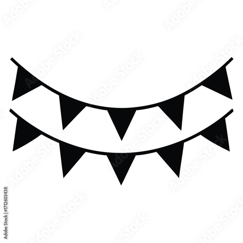 party bunting   string of hanging flags vector ico