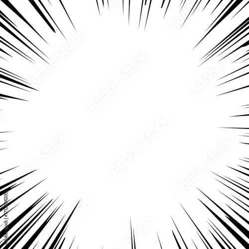 正方形の透過集中線