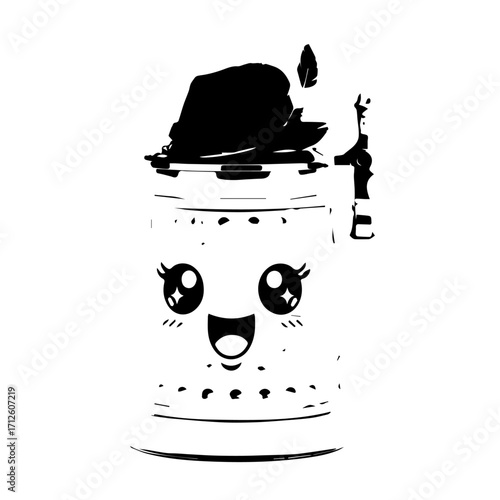 Cute, Kawaii Beer Stein with Happy Expression