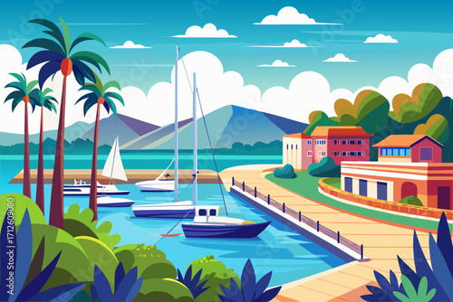 tropical beach resort