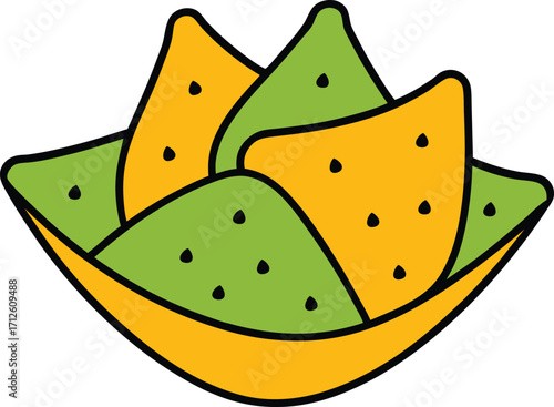 nachos vector clipart illustration