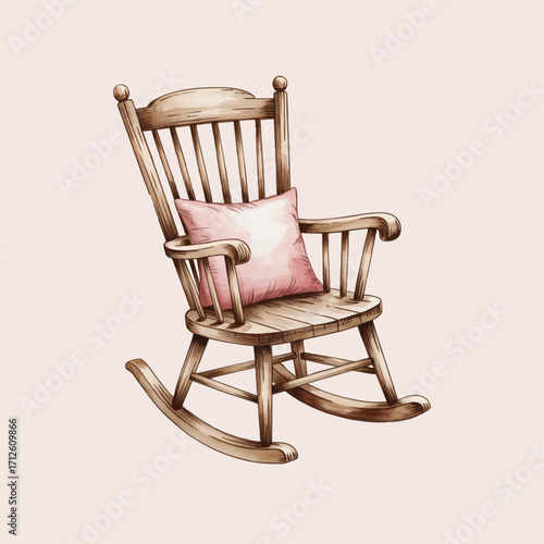 rocking chair isolated on white
