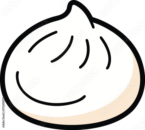 dumpling vector clipart illustration