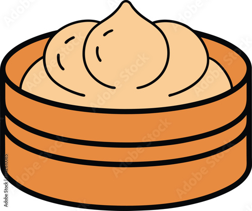 dim sum vector clipart illustration