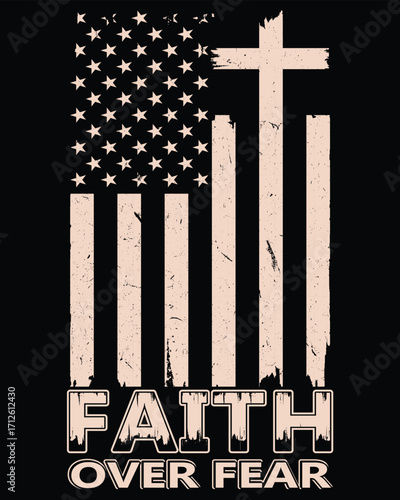 Faith over fear Christian t shirt design