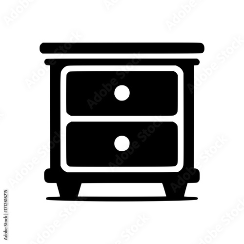 A Simple Illustration of a Nightstand 