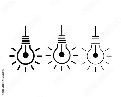 Three distinct lightbulb icons illustrate different levels of detail over a white background