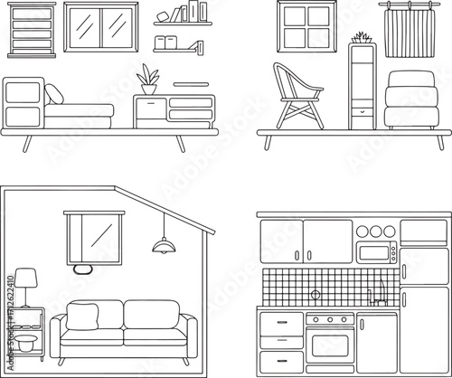 tiny home studio apartment layout