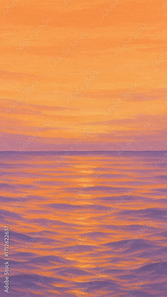 Obraz premium Vibrant sunset ocean waves