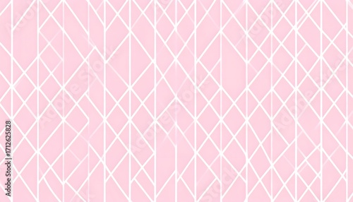 Elegant Pink Geometric Diamond Pattern Background Subtle White Art Deco Lines for Luxury Design and Delicate Textures