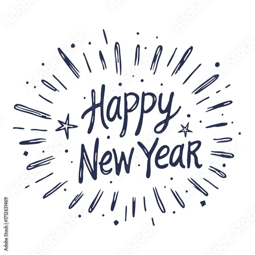 Elegant New Year Typography & Festive Celebration Graphics