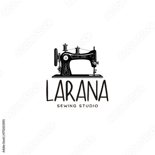 sewing machine logo design