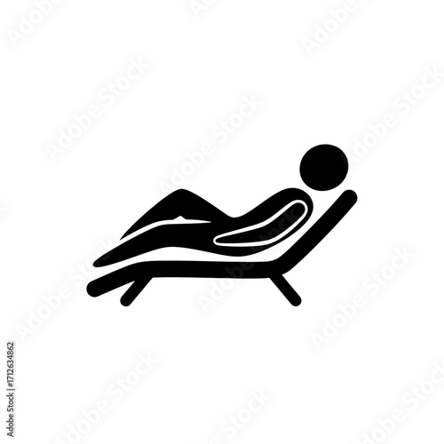 chaise longue on white background