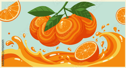background with orange slices