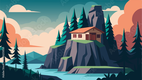 A peaceful retreat surrounded by towering pines and rocky cliffs where you can reconnect with nature and yourself.