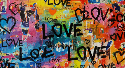 Acrylglasbilder Graffiti Love Graffiti Typography   © Design