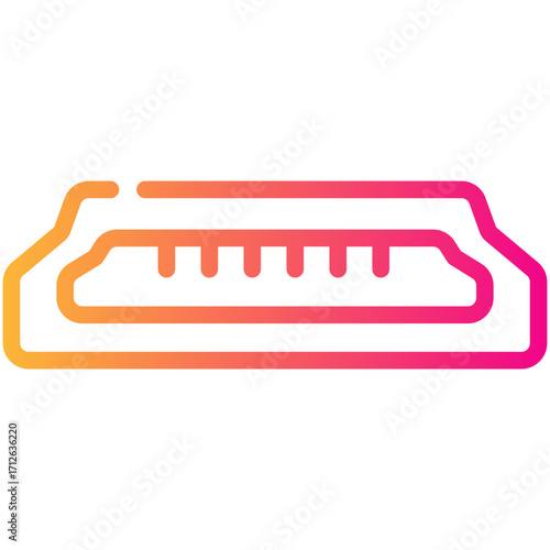 hdmi gradient line icon