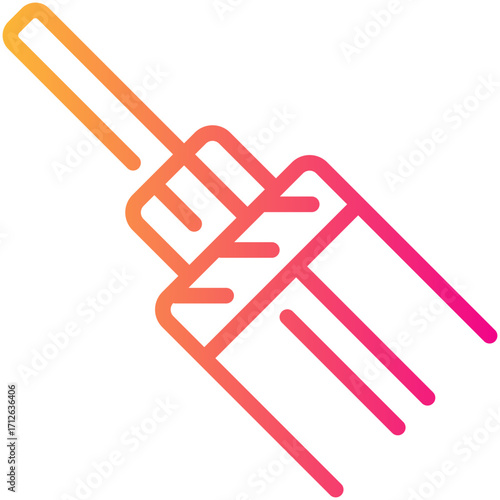 trailing cables gradient line icon