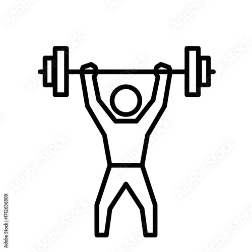 illustration of a man lifting weights