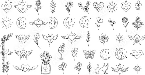 Star and Moon Doodles
