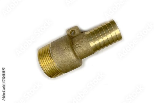 Brass pipe fitting adapter
