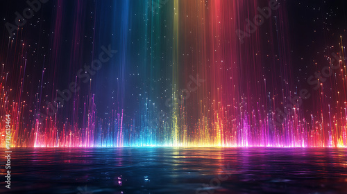 Wallpaper Mural Concert hall filled with multicolor beams and smoky air high resolution picture Torontodigital.ca