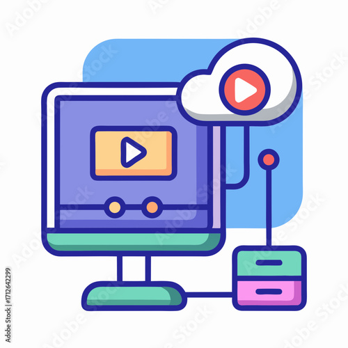 Computer and cloud connected for digital media streaming and storage