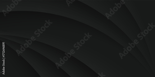 Black background with beautiful abstract pattern, banner design. Vector illustration