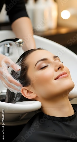 Relaxing Hair Wash at the Salon Pampering and Professional Hair Care
