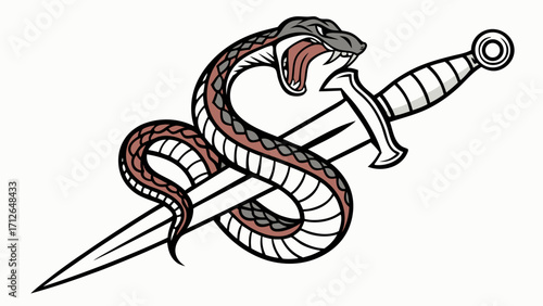 snake tattoo vector