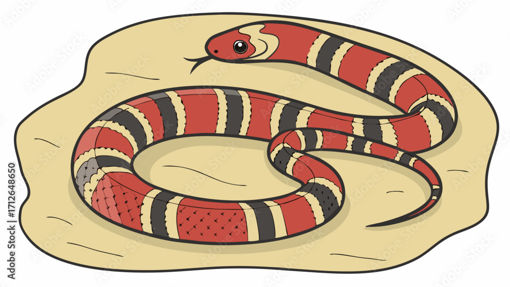 Naklejka premium snake in the shape of a snake