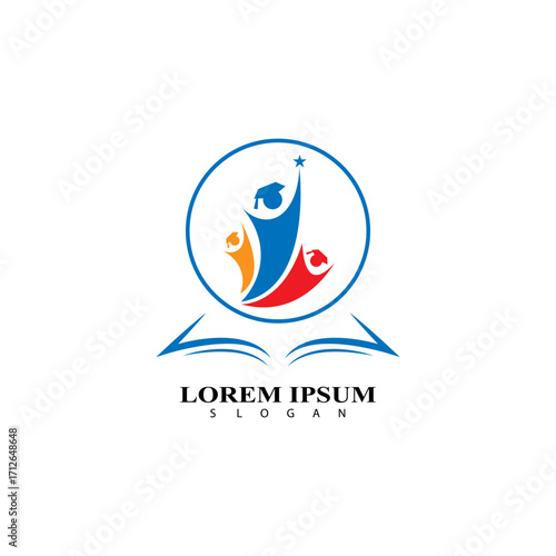 Education logo design vector template. Vector illustration
