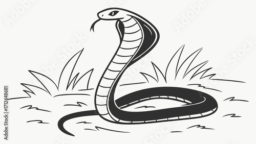 vector illustration of a cartoon snake