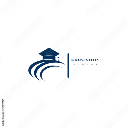 Education logo icon design, Graduation cap logo or icon