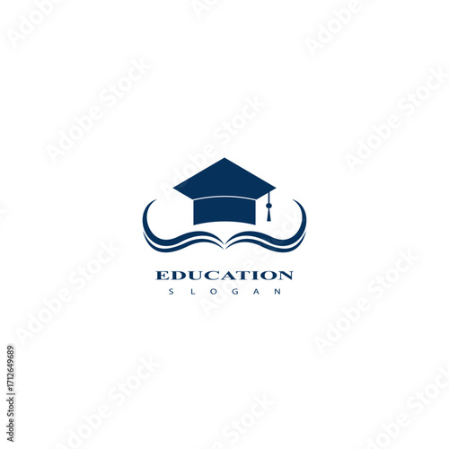 Education logo icon design, Graduation cap logo or icon