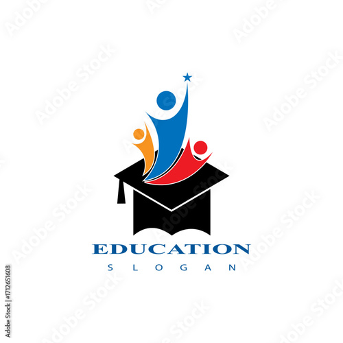 Education logo design vector template. Vector illustration