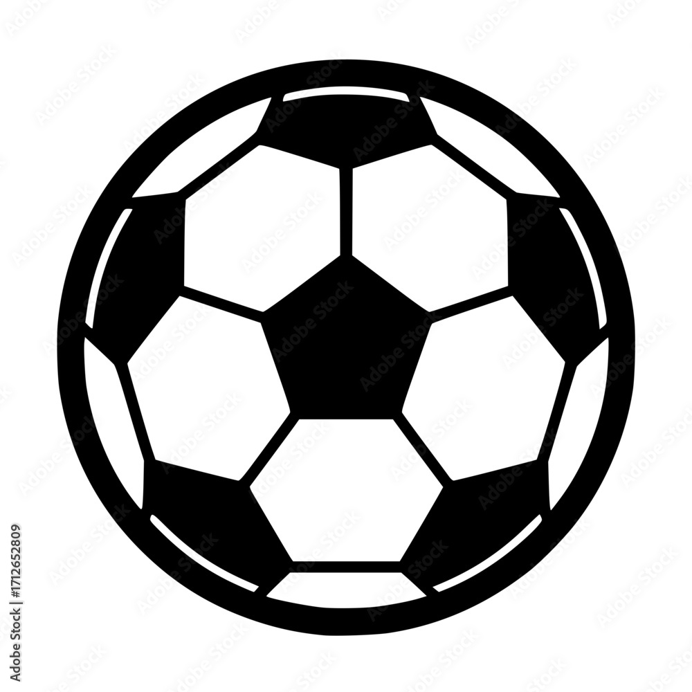 Fototapeta premium A leather soccer ball sits isolated on a white background, ready for the game