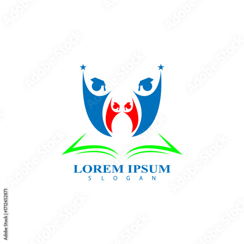 Education logo design vector template. Vector illustration