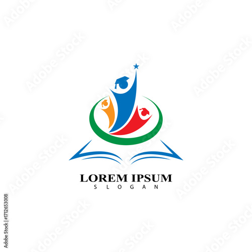 Education logo design vector template. Vector illustration