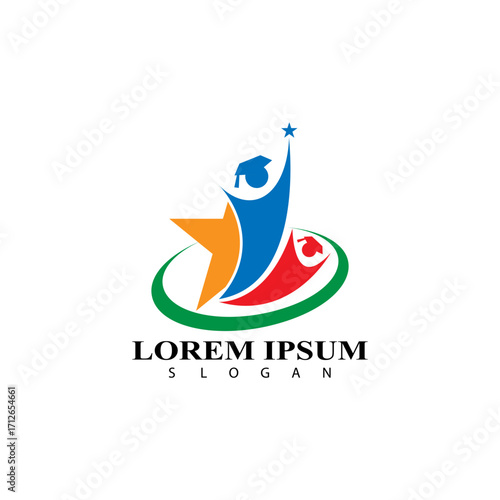 Education logo icon design, Graduation cap logo or icon