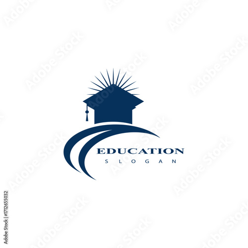 Education logo icon design, Graduation cap logo or icon