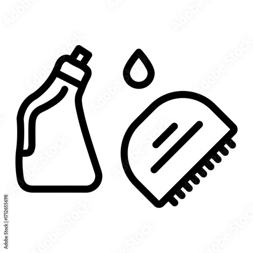 Stain Remover Vector Line Icon Design