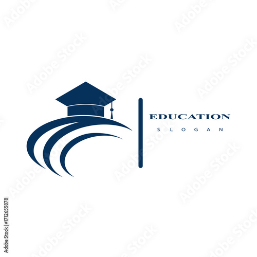 Education logo icon design, Graduation cap logo or icon