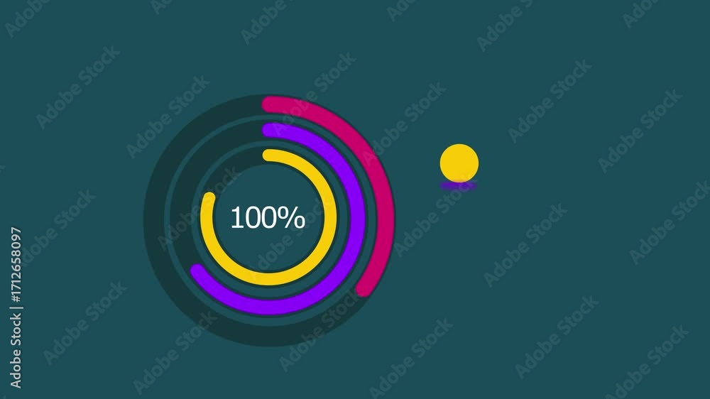 Dynamic circle diagram with percentage values, perfect for data ...