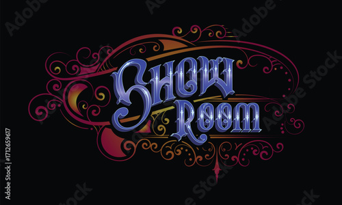 SHOWROOM lettering custom style design