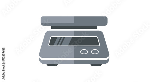 Modern Electronic Weighing Scale Flat Vector Icon.