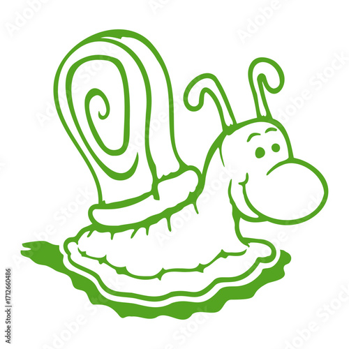 Snail shell cute sweet happy Cool funny cartoon