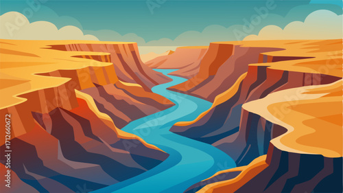 From the top of the canyon vista you can see the river snaking through the landscape a glistening ribbon of water amidst the rocky terrain.