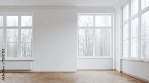 Wallpaper Mural A bright interior space with large windows allowing abundant natural light to create a warm and inviting atmosphere. Torontodigital.ca